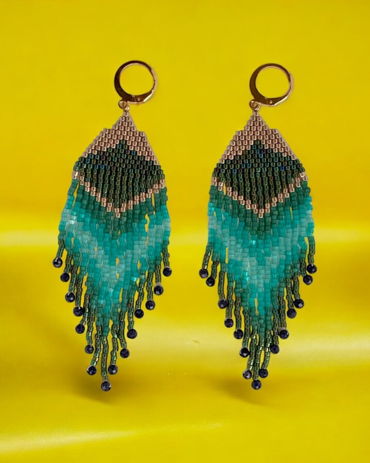 June sea green earrings