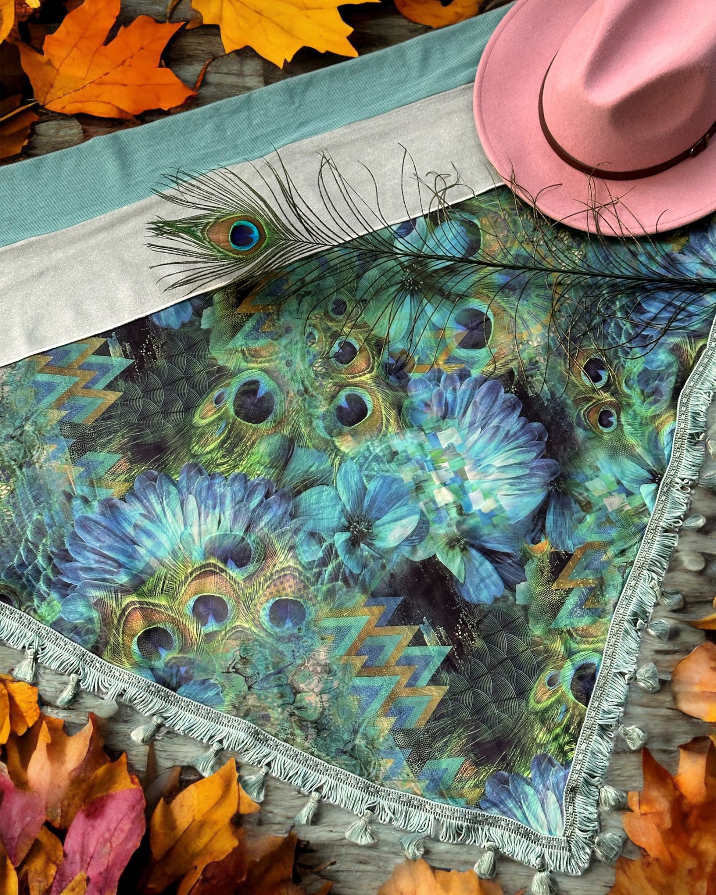 Scarf - Fiery Peahen