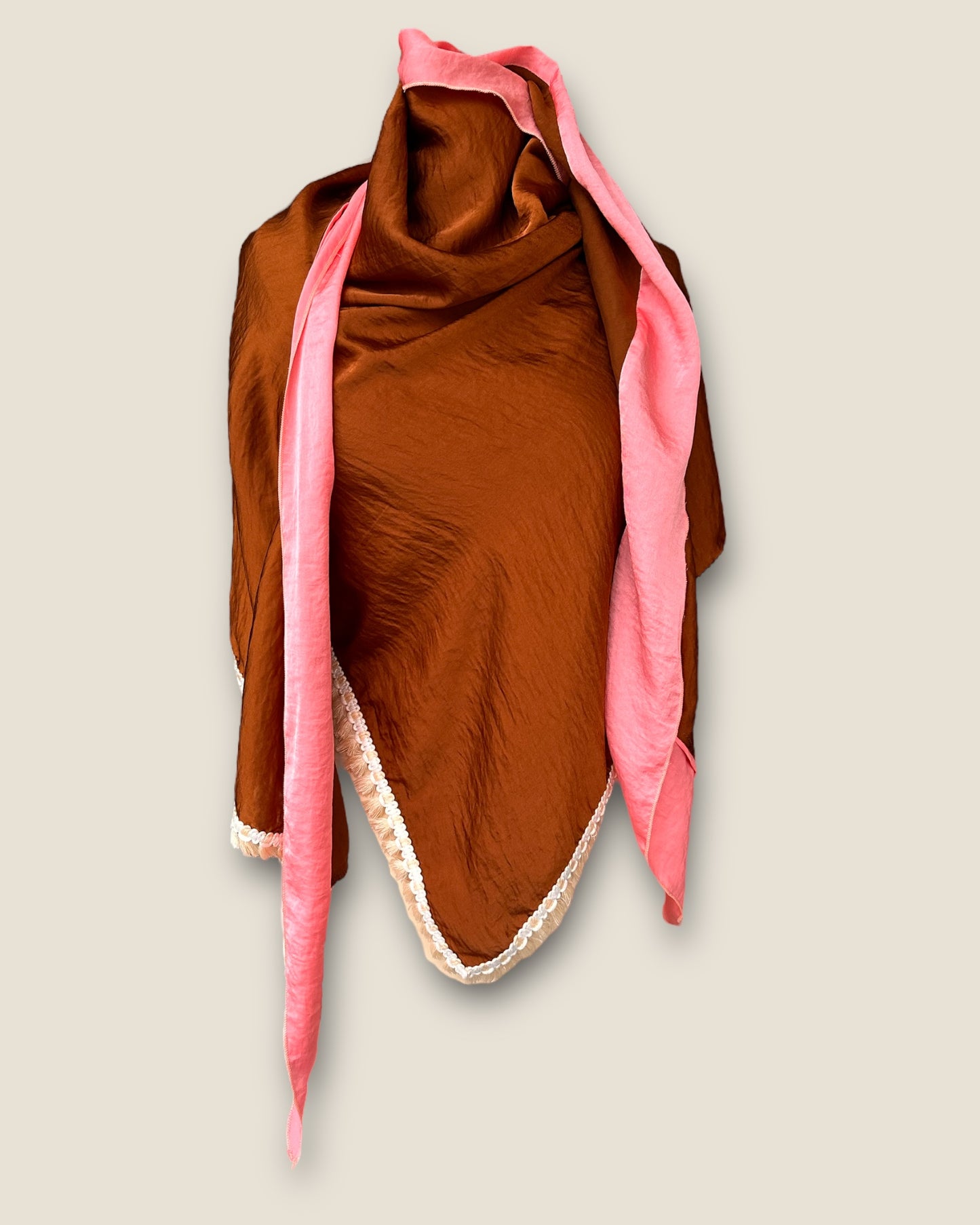 Scarf - Twin Tobacco/Rose