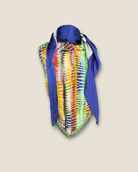 Sjaal - Colorful Zebra Kobalt